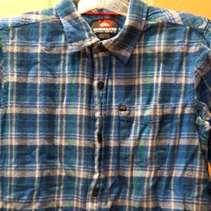 Quicksilver flannel shirt boys M